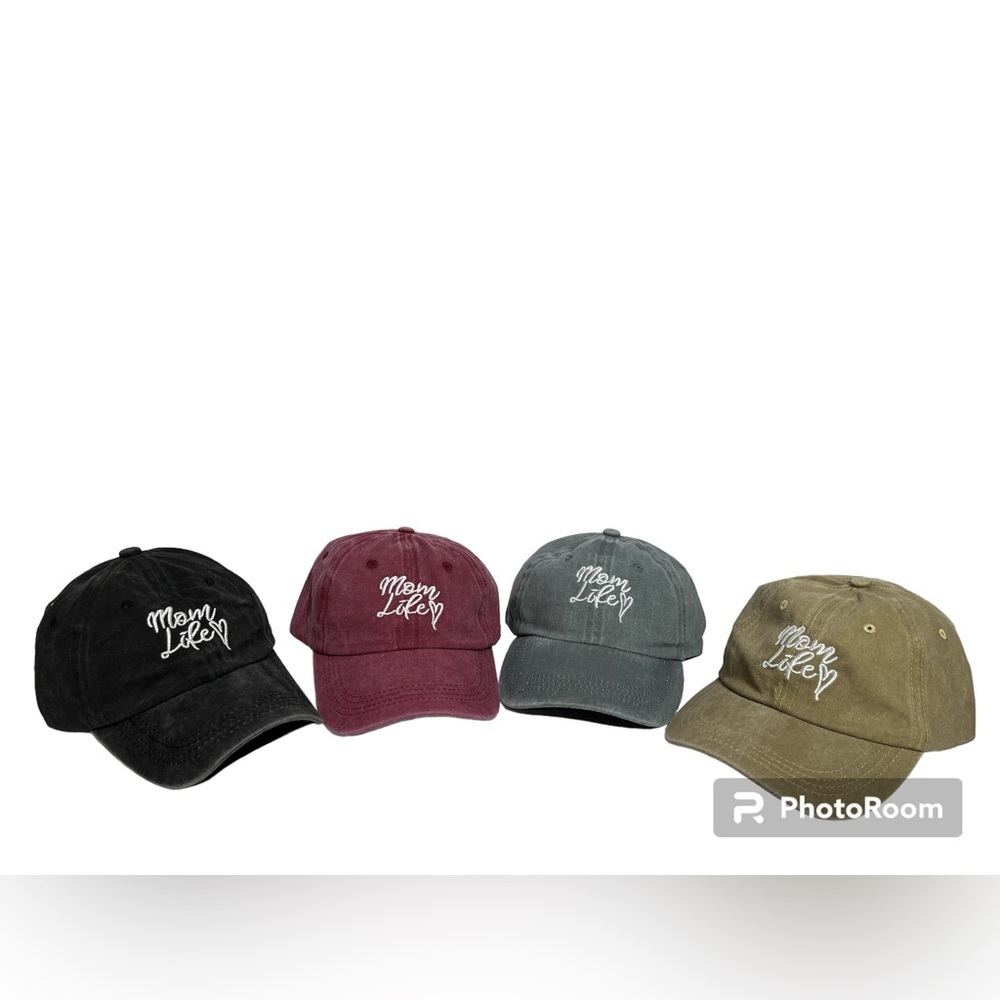 Mom Life Embroidered Cotton Baseball Cap - Multiple Colors